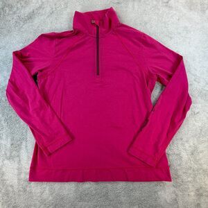 Lauren Ralph Lauren Womens Pullover Large 1/4 Zip Active Pink